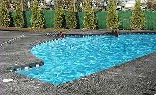 pool with PVT privacy slats